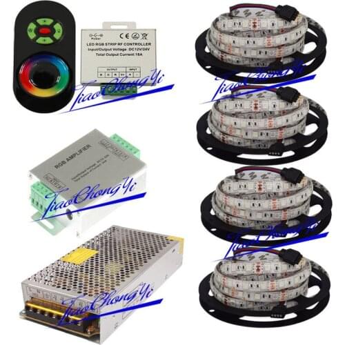 20M 5050 RGB LED strip light IP65 + 18A Touch controller+ Amplifier+ 20A power