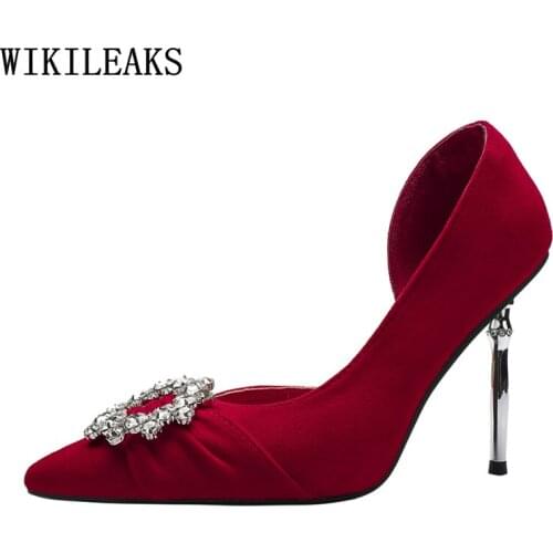 Crystal Shoes for Women 2021 High Heels Pumps Women Shoes Wedding Shoes for Women Bride Korean Fashion Zapatos De Mujer Zapatos
