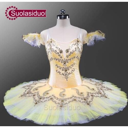 Yellow Professional Ballet Tutu Adult Classcial Ballet Tutu Ballerina Classical Performance Ballet Costume SD0050