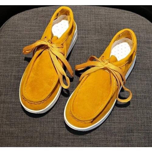 2021 Spring and Autumn New Single Shoe Large Size Platform Shoe Ladies Single Shoe Pure Color Lacing