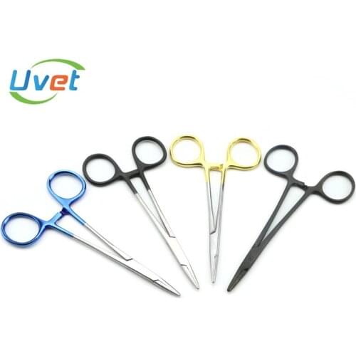 12.5cm Plastic surgery instrument gold handle inlay needle holder ophthalmic surgical instrument needle holder needle holder