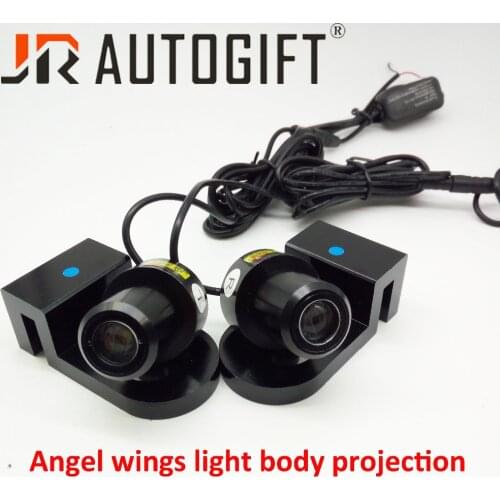2Pcs/set Waterproof IP67 LED Car Welcome Carpet Lights Angel Wings Projector Decoration Light Lamp DC12V Universal