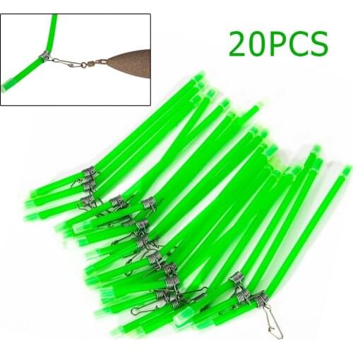 20pcs Sea Fishing Anti-Tangle Feeder Boom Luminous Anti Tangle Booms W/ Sinker Snaps For Light Trolling Boat Pesca Fish Tackle
