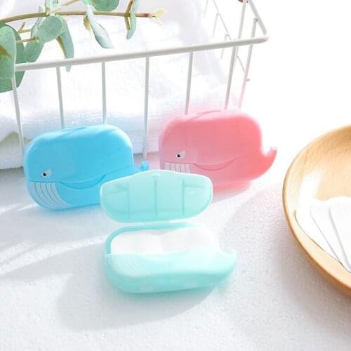 50PCS/Pack High Quality Disposable Boxed Paper Soap Travel Portable Hand Washing Box Scented Slice Sheets Mini Soap Paper