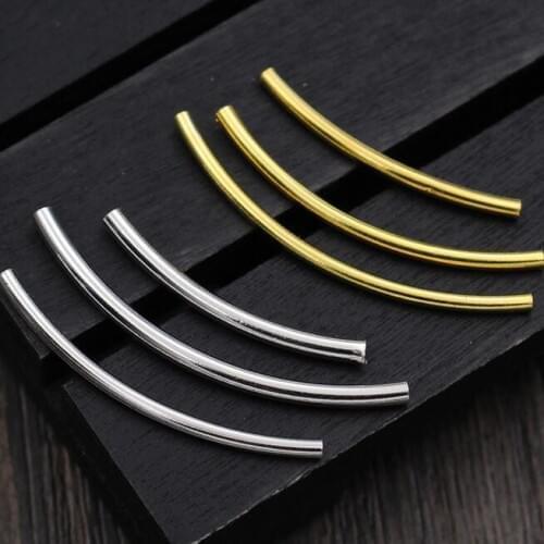100% 925 Silver Beads Sterling Tube Beads DIY Bracelet Beads Pure Silver Jewelry Accessories