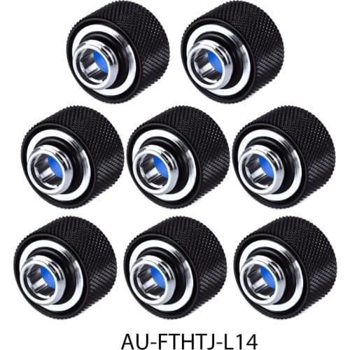 BYKSKI OD14mm Hard Tube Fitting Hand Compression Fitting G1/4'' Fitting use for acrylic tube AU-FTHTJ-L14