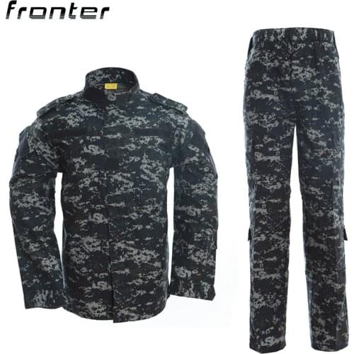 Digital Ocean Camouflage, US Navy Military Uniforms Camouflage, Special Forces Suit, Soldier Costume For Adults
