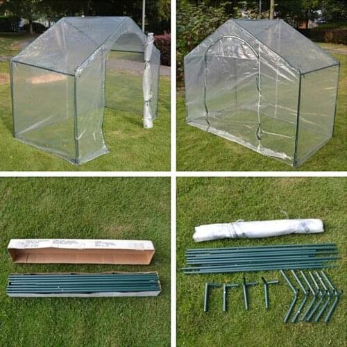 Flower brooder Balcony vegetable hothouse Seedling and heat preservation shed Rain proof iron pipe and horticultural greenhouse
