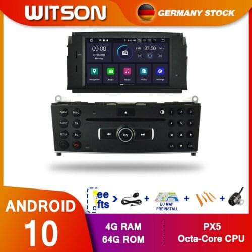 DE STOCK! WITSON Android10 Octa core PX5 Android10 Car DVD Player For Mercedes Benz C200 C180 W204 2007 CAR GPS NAVIGATION