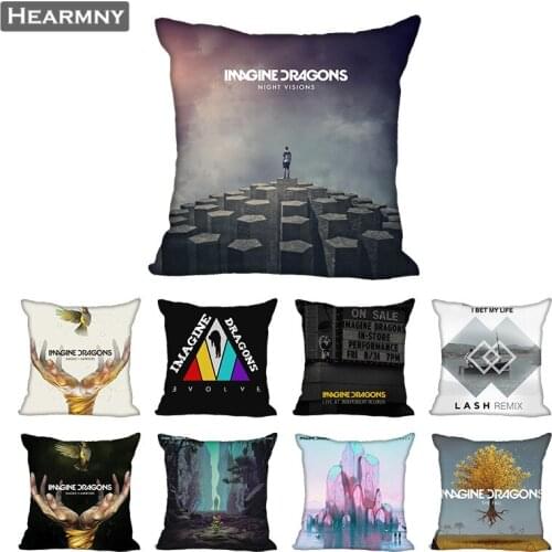 Imagine Dragons Pillow Case For Home Decorative Pillows Cover Invisible Zippered Throw PillowCases 40X40,45X45cm