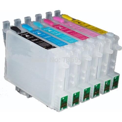 1Set Empty Refillable ink Cartridge T0781 to T0786 For Epson Stylus Photo R260,R280,R380,RX580, RX595,RX680 printer with chip