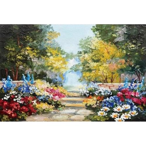 Beautiful Garden Scenery Happy Birthday Backdrop Party Room Decor Photo Booth Studio Prop