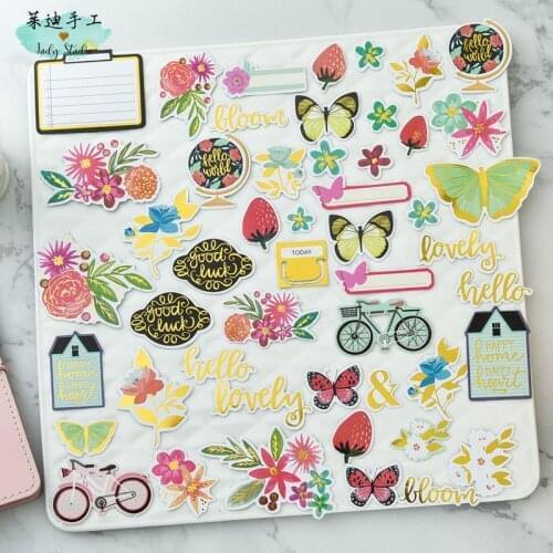 Lovely Butterfly Cardstock diecuts Stickers for DIY scrapbooking/photo album Decoration Crafts Card Making
