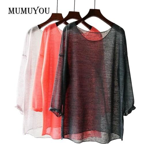 MUMUYOU Knitted Blouses