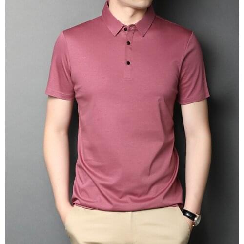 2020 S Fashion Polo Shirt Men Casual Turn Down Collar Short Sleeve Mens Shirt Slim Fit Mens Summer Tops Polo Homme