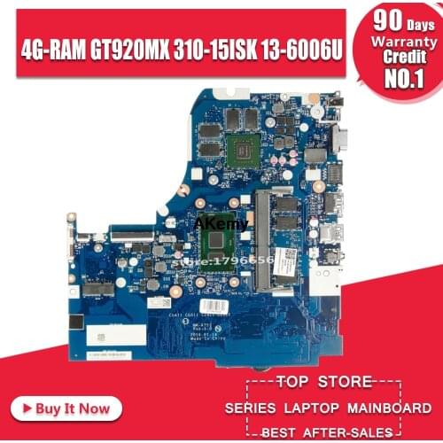 NM-A751 Laptop motherboard For Lenovo 310-15ISK 510-15ISK original mainboard 4G-RAM I3-6006U/6100U GT920MX
