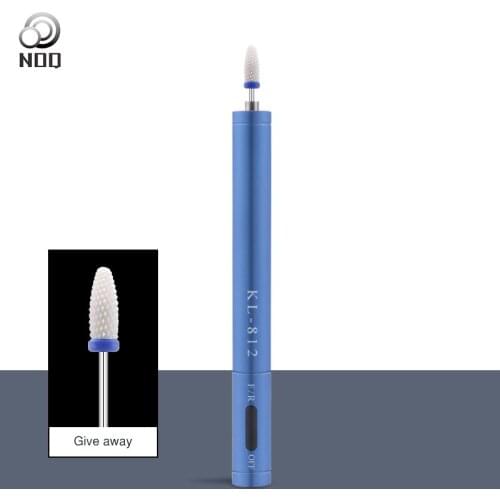 NOQ Portable Electric Mini Nail Drill Pen Manicure Machine 12000RPM With LED Light Pedicure Grinding Device Nail Art Tools