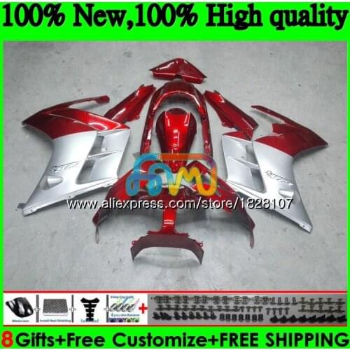 FJR1300A For YAMAHA FJR-1300 FJR1300 01 Silver red 02 03 05 06 07 119BS.4 FJR 1300 2001 2002 2003 2004 2005 2006 2007 Fairing