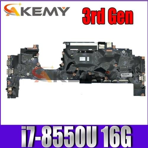 Original Laptop Lenovo ThinkPad X1 Yoga 3nd Gen I7-8550U 16GB Motherboard FRU 01YN202