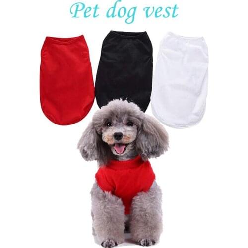 Pet Dog Supplies Pure Color Summer Pet Clothes T-shirt Mesh Vest Pet Clothing/Raincoat
