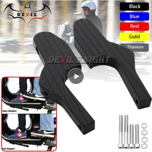 Scooter Foot Rests Passenger Foot Pegs Extensions Universal CNC Extended Footpegs for VESPA GT GTS GTV 60 125 200 250 300 300ie