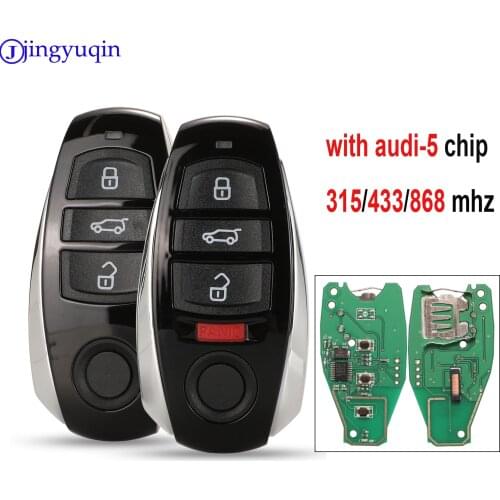 Jingyuqin 433/315/868 mhz With Audi-5 chip 3 Button Replacement Smart Card Remote Key Fob for Vw Volkswagen Touareg 2010-2014
