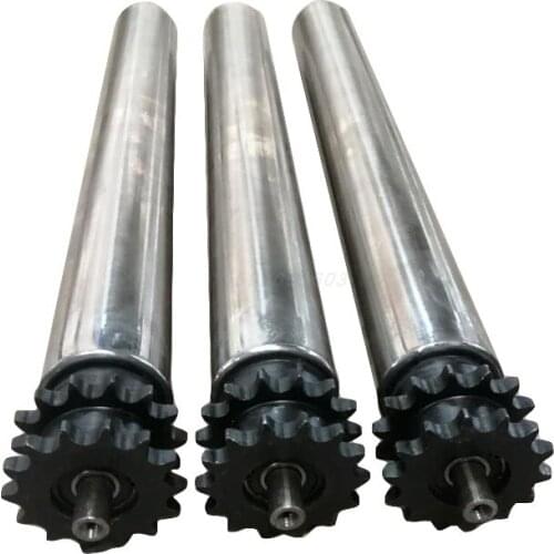 25 mm 32 mm 38 mm 42 mm 304 stainless steel roller elastic roller flat mouth unpowered roller galvanized roller