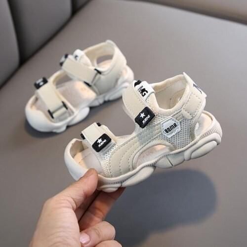 Infantil childrens Sandals High quality Kids Shoes Baby Boy Girl Patchwork Summer Beach sport Soft leather Sandals Sneakers