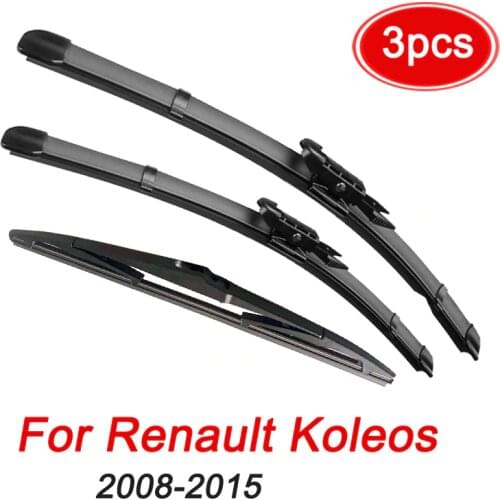 Windshield Windscreen Wiper Blades For Renault Koleos 2008 2009 2010 2011 2012 2013 2014 2015 Front Rear Window 24"19"16" A2