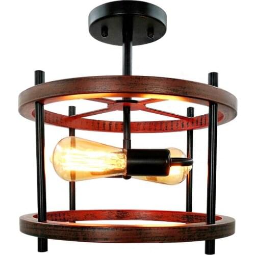 Nordic Post-Modern Minimalist Art Living Room Dining Room Bedroom Lamp Creative Study Black/Silver Rust Color Ceiling Lamps