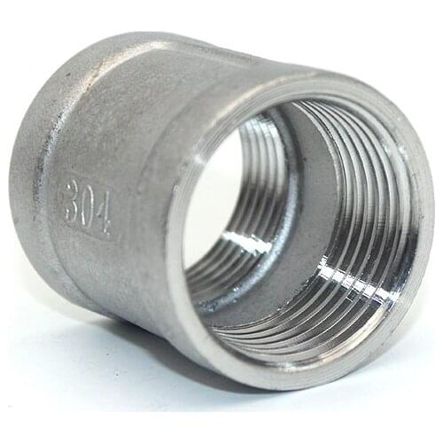 1/4" 3/8" 1/2" 3/4" 1" 1-1/4" 1-1/2" BSP Female Thread 201 Stainless Steel Socket Pipe Fitting Connector Coupler Adapter