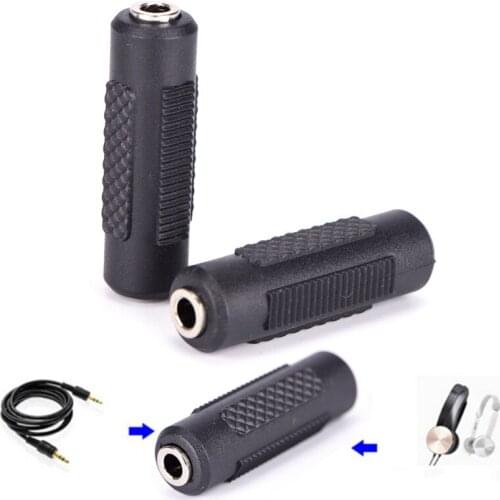 3.5 Mm Female To 3.5mm Female Jack Stereo Connector Coupler Adapter Audio Cable Extension For MP3 DVD Headphone Car