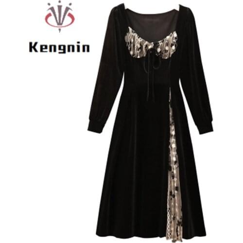 Oversized Loose Womens Dresses 2021 Summer Korean Patchwork Vintage Black Dress Vestidos Short Sleeve Office Lady Dress KE1245