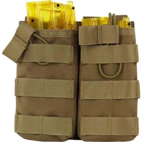 02 Tactical MOLLE Double Open Top Mag Pouch M4/M16 Magazine Pouch Military Paintball Gear Vest Accessory Pack