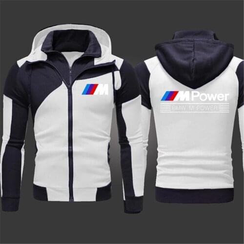 2021 Spring Autumn BMW M Power Mens Fashion Outwear Jacket Zipper High Quality Tops Harajuku Athletic Coat Wear Casual Hoodies