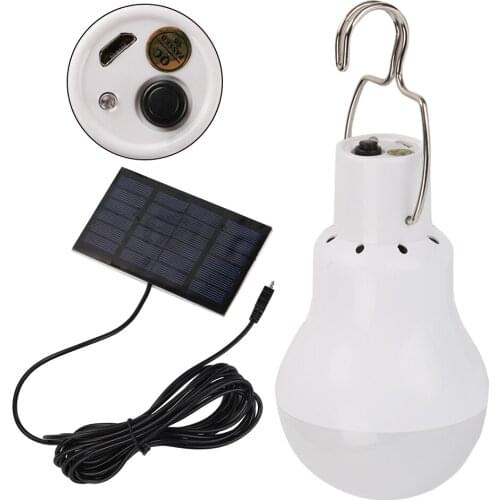 LED Solar Lights USB Charging Flashlight Torch Portable Lantern Tent Light Hook Emergency Work Lamp Natural White Camping Light