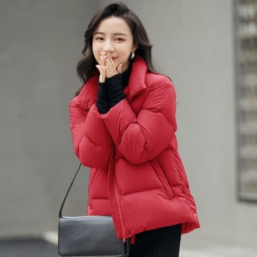 Womens short down jacket plus size S-10XL Winter new white black jacket