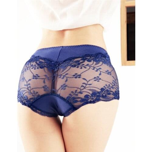 Women Sexy Underwear Lace Briefs Panties Super Thin Hollow Womens Breathable Sexy Lace Panties Black Intimates Lingerie