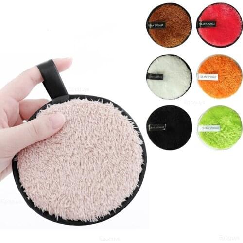1 Pcs Makeup Remover Puff Professional Lazy Soft Skin-Friendly Double-Sided Microfiber Suede Fashion Women Powder Cosmetic Tools