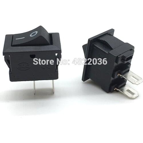 10pcs KCD11-101 3A/250V Small Black 10*15mm SPST 2PIN ON/OFF Boat Rocker Switch Car Dash Dashboard Truck RV ATV Home