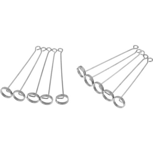 10Pcs Metal Stainless Steel Durable Fishing Line Snaps Swivels Connector Tackle for Multi-hook Plate