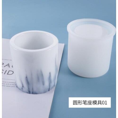 2020 New Silicone Mould Dried Flower Resin Decorative DIY Cylinder pen holder mould Type epoxy resin molds for jewelry