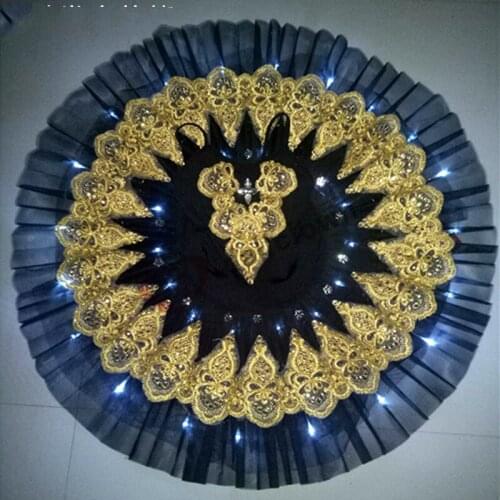 2021 Dancetree Tutú de Ballet profesional para niños y adultos, luz Led luminosa, disfraz de baile de bailarina, para fiesta