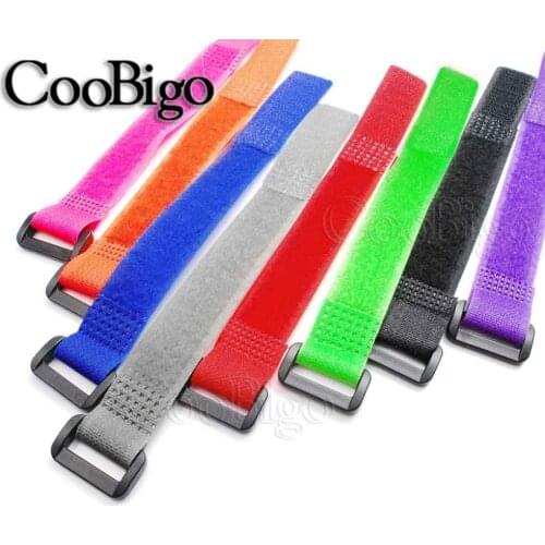 5Pcs Adhesive Loop Hook Reusable Fishing Rod Tie Holder Strap Hook and Loop Cable Ties Fastener Tape Cable Organizers