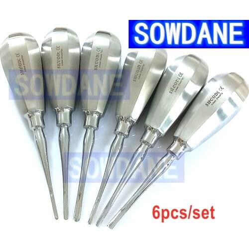 6Pcs Dental Elevator Bean Elevator Oral Tooth Loosening Root Extraction Kit Dental Implant Minimally Invasive