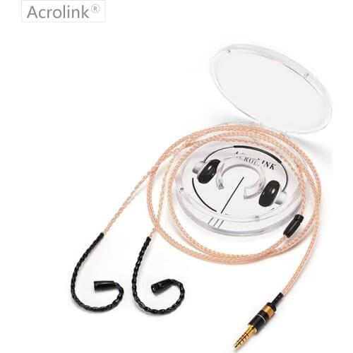 Acrolink IE80 4.4 XLR DIY Earphone Pcocc Audio Cable Repair Replacement Headphone with 16 cores knitting