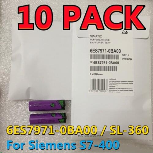 10x SL-360 TADIRAN 3.6V AA Battery 6ES7971-0BA00 For Siemens S7-400 PLC TL-5903 SL-560 ER14500 14505
