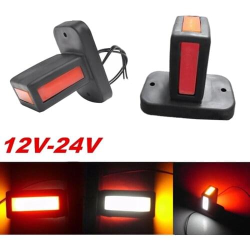 2Pcs 12V-24V LED Truck Side Marker Light Trailer Side Lights Truck Trailer Lights LED Reversing Brake Light Turn Signal