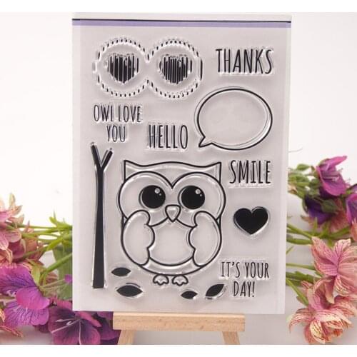 DIY Hand Account Scrapbook Clipbook Finished Seal Stamp Transparent Stamp T1351 Owl