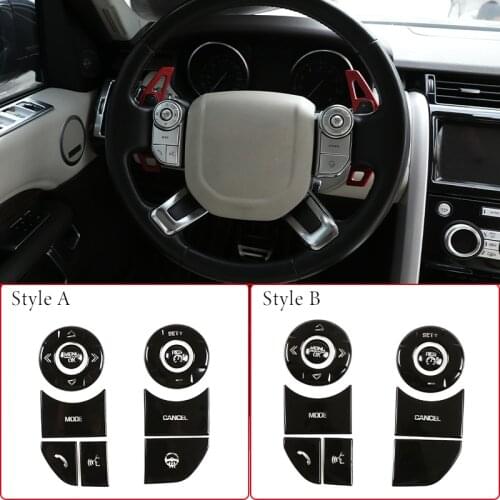 Car Interior Steering Wheel Button Protection Patch Trim Accessories For Land Rover Discovery 5 Range Rover Sport Vogue